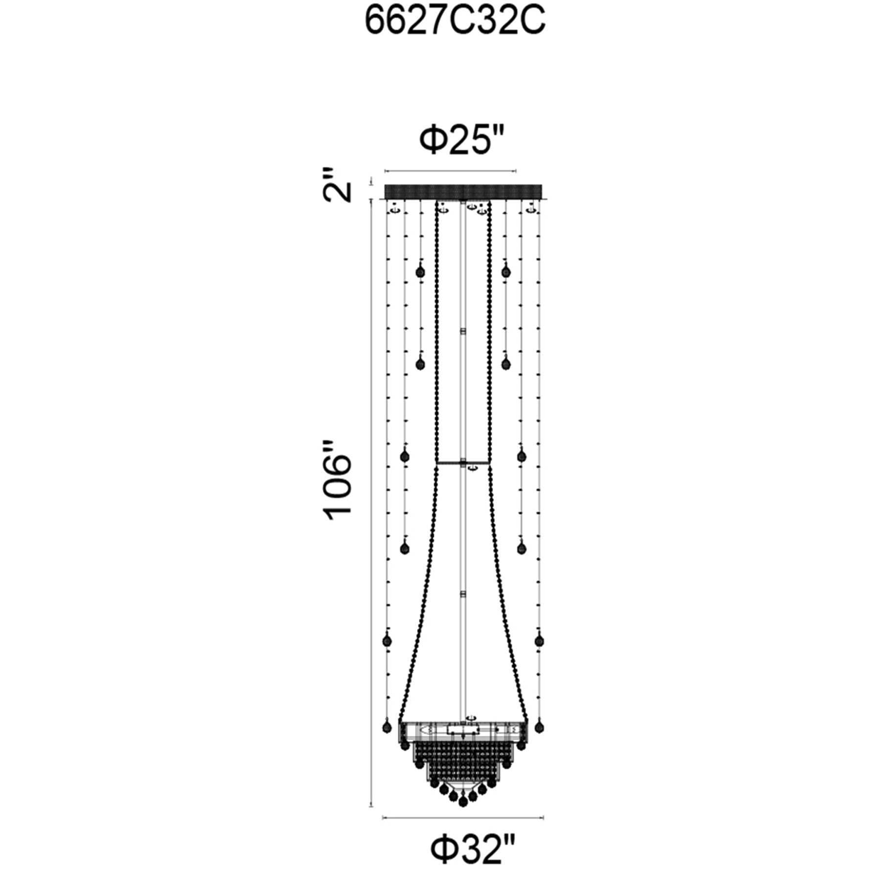 Hallway 32 Light 32 inch Chrome Flush Mount Ceiling Light