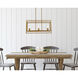 Voir 3 Light 30 inch Brass Linear Pendant Ceiling Light 