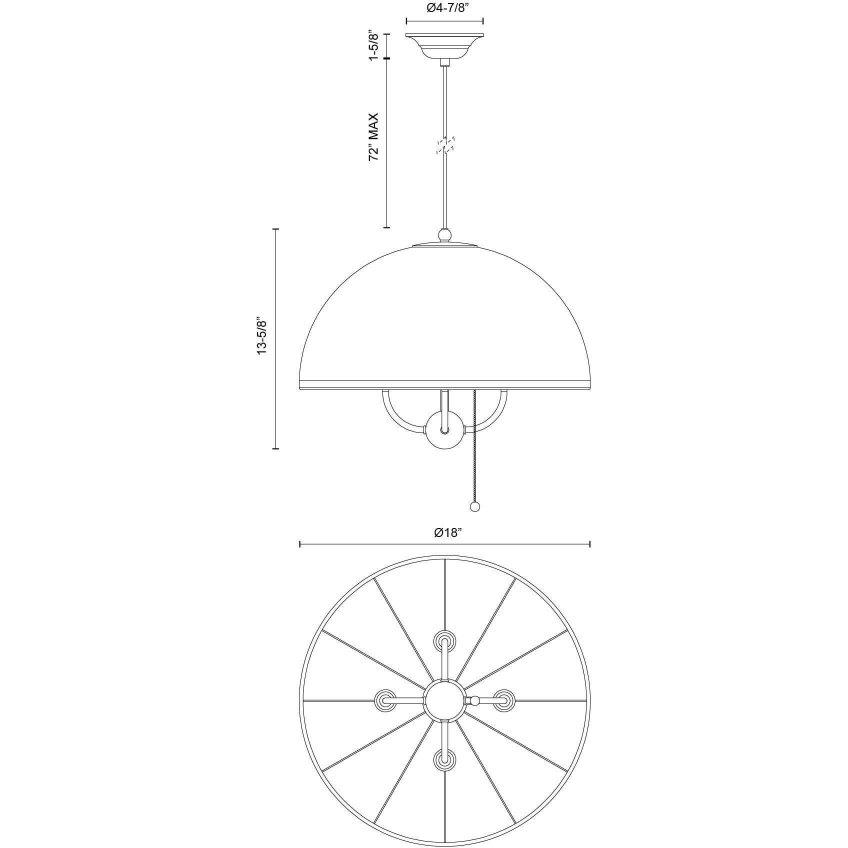 Alora Mood Crosby Pendant Ceiling Light in Brushed Gold