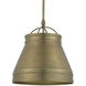 Lumley 1 Light 13 inch Antique Brass Pendant Ceiling Light