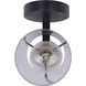 Madison 1 Light 7 inch Black Vanity Light Wall Light