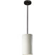 Radiance Collection 1 Light 7 inch Bisque with Matte Black Pendant Ceiling Light