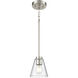 Strayhan 1 Light 5.75 inch Brushed Nickel Mini Pendant Ceiling Light