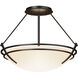 Presidio Tryne 2 Light 16.4 inch Oil Rubbed Bronze Semi-Flush Ceiling Light in Opal