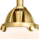 Nouveau 2 Canton LED 6 inch Satin Gold Sconce Wall Light in Matte White Glass
