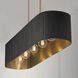 Donovan Island Light Ceiling Light in Black Stain and Matte Brass