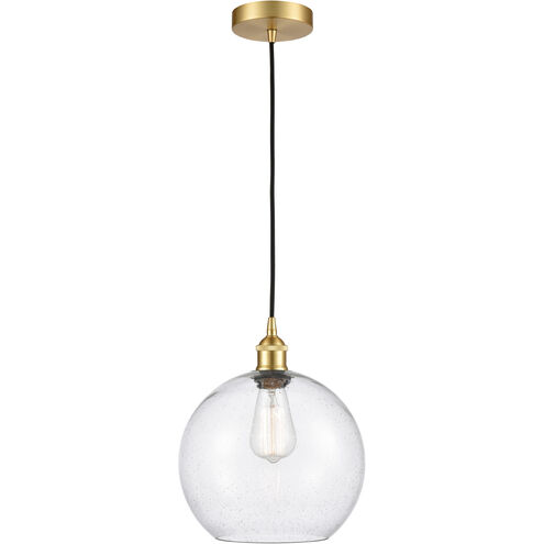 Edison Athens 1 Light 10 inch Satin Gold Mini Pendant Ceiling Light