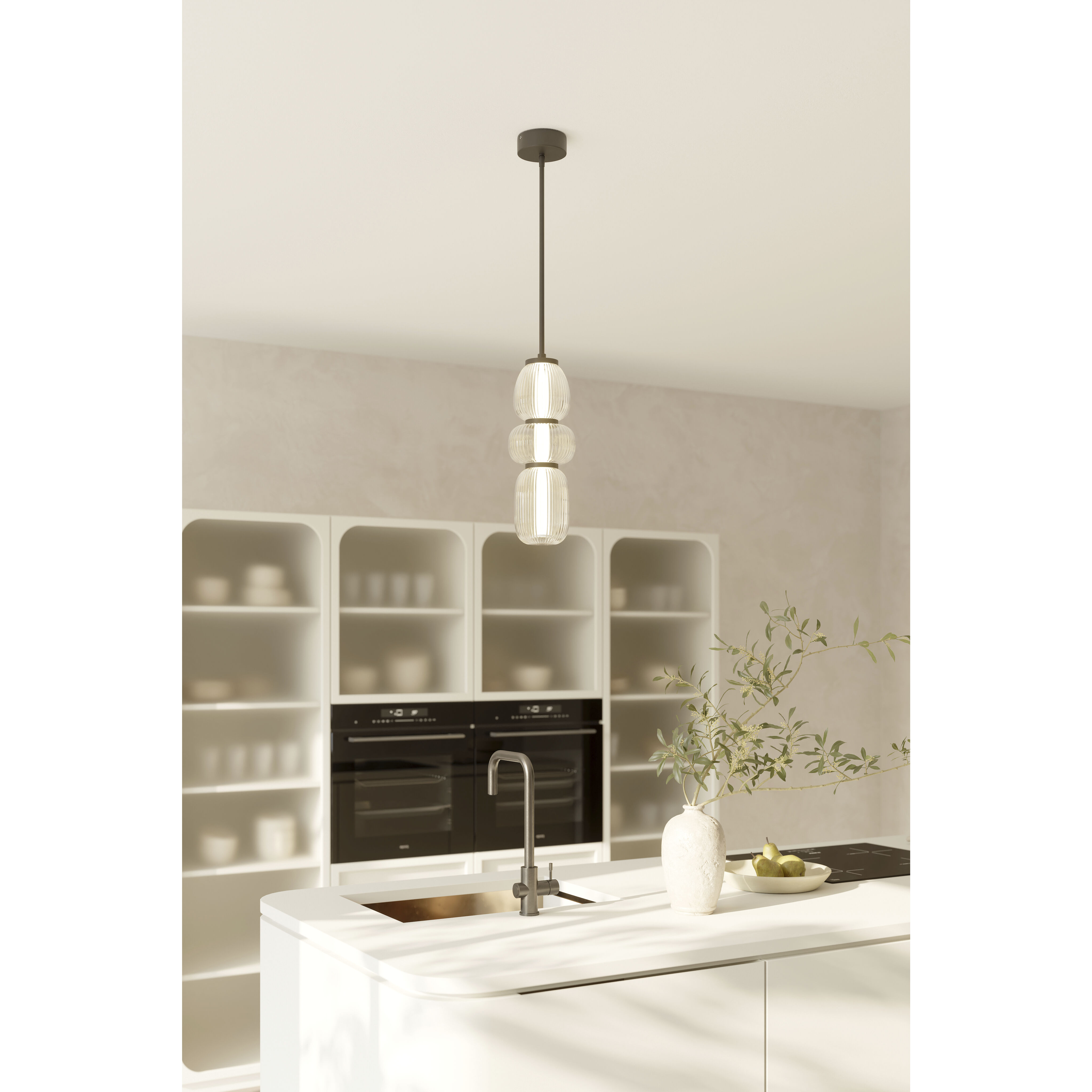 Cordel LED 6.5 inch Dark Matte Black Mini Pendant Ceiling Light