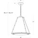 French Maid 1 Light 16 inch Blue and Polished Nickel Chandelier Ceiling Light