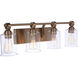 Romero 4 Light 30 inch Satin Brass Vanity Light Wall Light