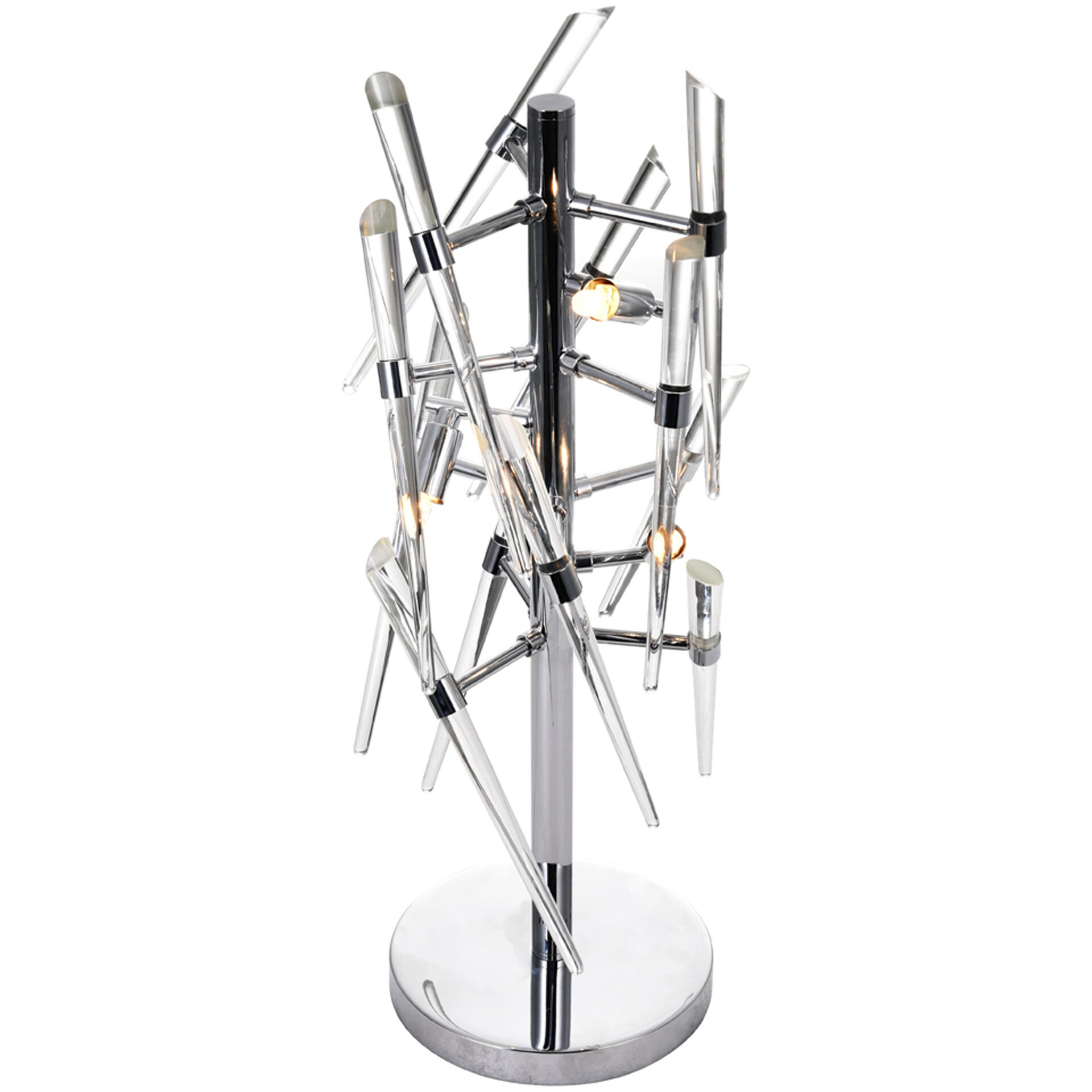 Icicle 25 inch 40.00 watt Chrome Table Lamp Portable Light