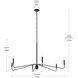 Pilar 6 Light 50 inch Matte Black Chandelier Ceiling Light