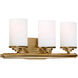 Ames 3 Light 18 inch Soft Gold Vanity Light Wall Light