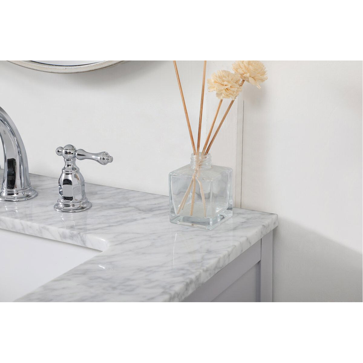 Franklin 60 X 22 X 35 inch Grey Bathroom Vanity Cabinet