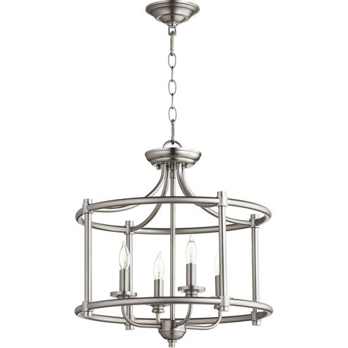 Rossington 4 Light 18 inch Satin Nickel Dual Mount Ceiling Light