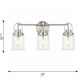 Anders 3 Light 22 inch Brushed Nickel Bath Vanity Wall Light