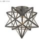 Moravian Star 1 Light 11 inch Oil Rubbed Bronze with Clear Flush Mount Ceiling Light