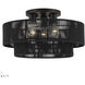 Acordia 3 Light 18 inch Black Semi Flush Mount Ceiling Light, Large