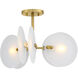 Sky Fall 3 Light 20.75 inch Brushed Gold Semi Flush Mount Ceiling Light