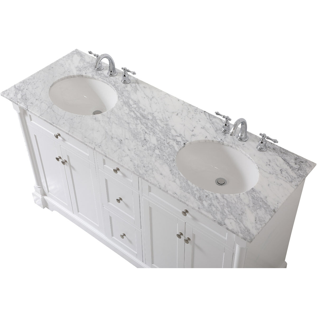 Clarence 60 X 22 X 35 inch White Vanity Sink Set