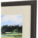 Golf Course Study Green and Blue and Multi and Orange Framed Art
