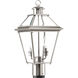 Burlington 2 Light 18.38 inch Brushed Nickel Outdoor Post Lantern