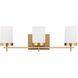 Sean Lavin Zire 3 Light 24 inch Satin Brass Wall Bath Fixture Wall Light