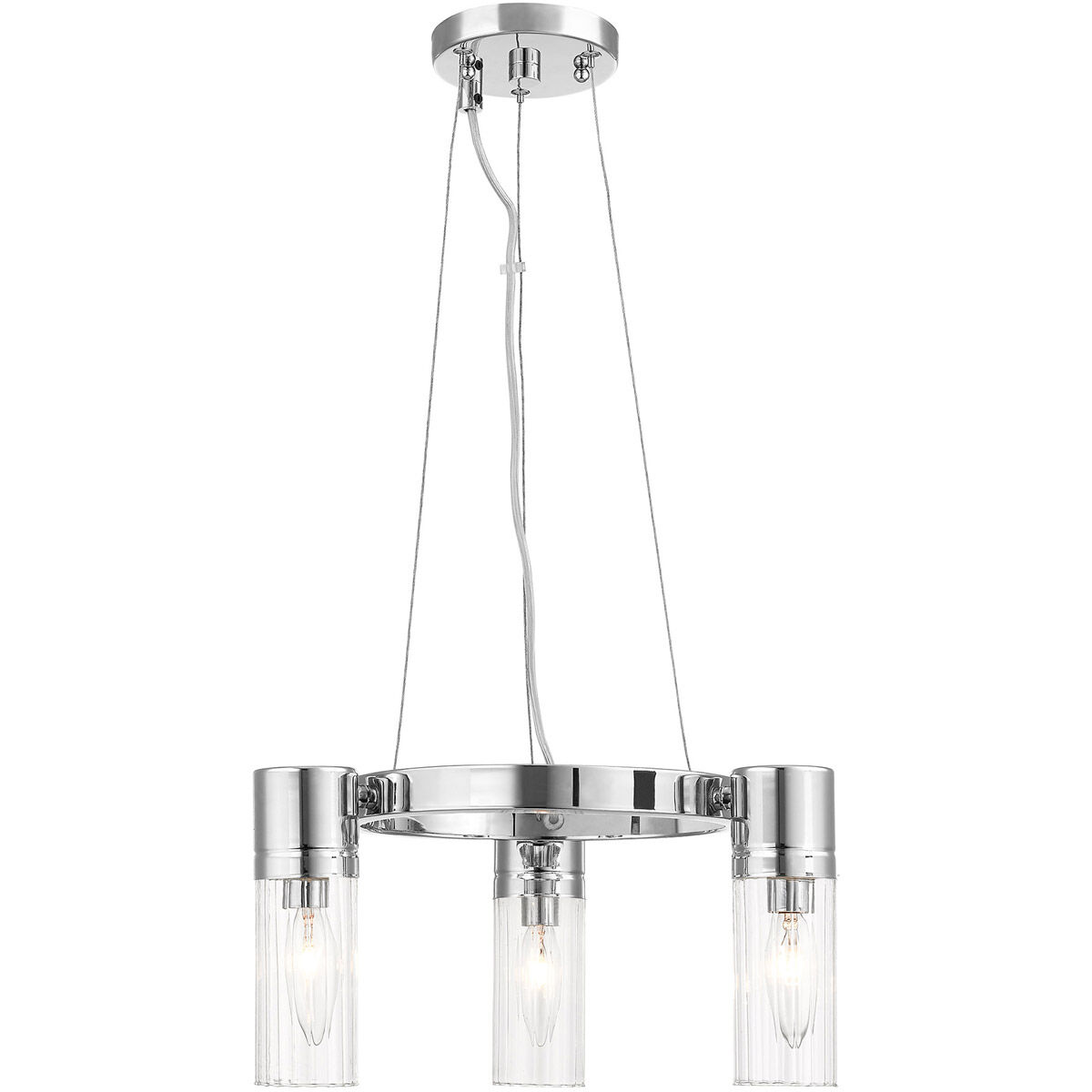 Midtown 3 Light 14.75 inch Polished Chrome Mini Chandelier Ceiling Light