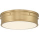 Marnex LED 13 inch Legacy Brass Flush Mount Ceiling Light