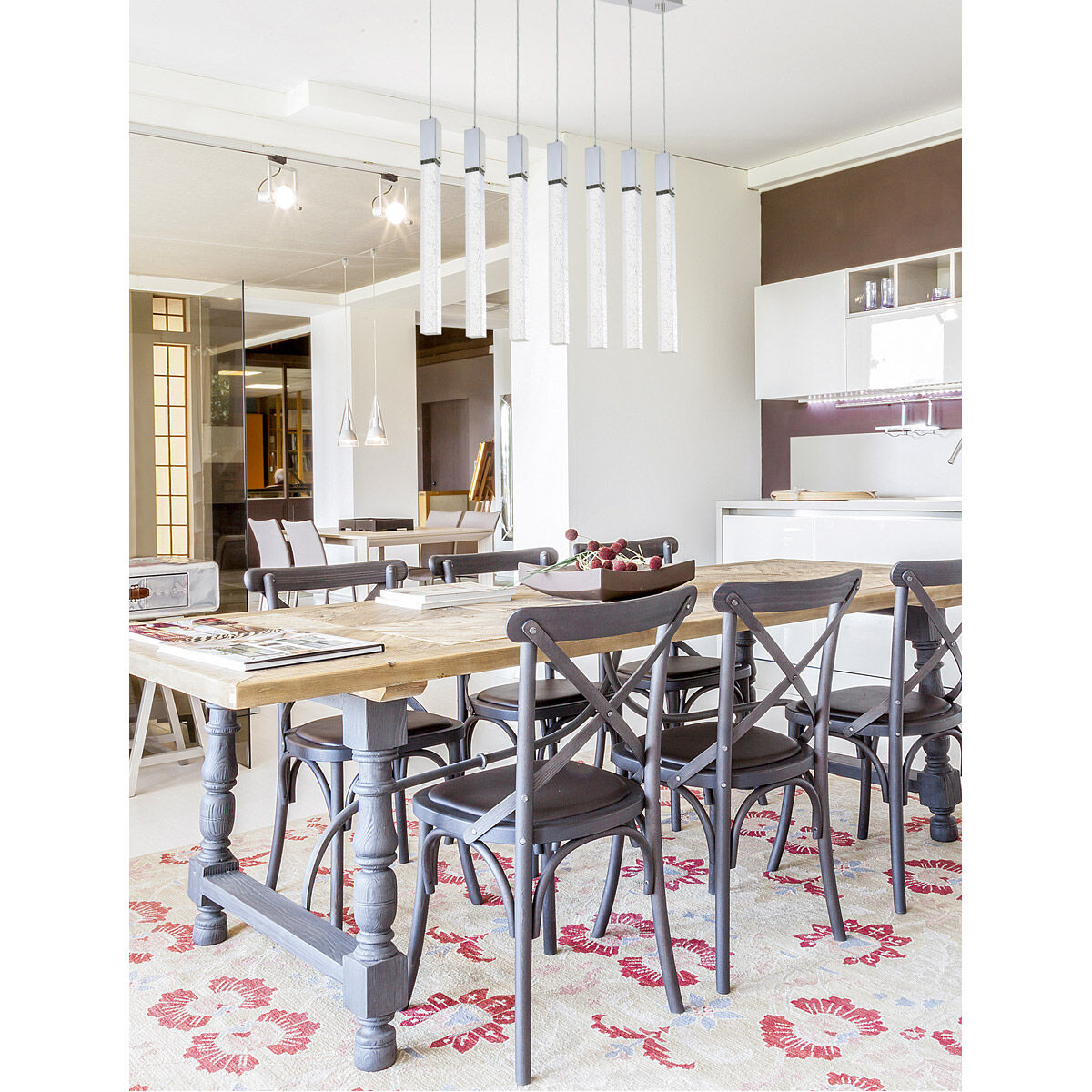 Weston 7 Light 42 inch Chrome Pendant Ceiling Light