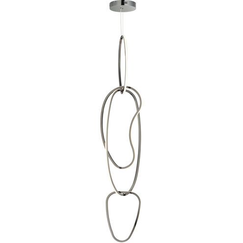 Unity LED 12.5 inch Black Chrome Multi-Light Pendant Ceiling Light