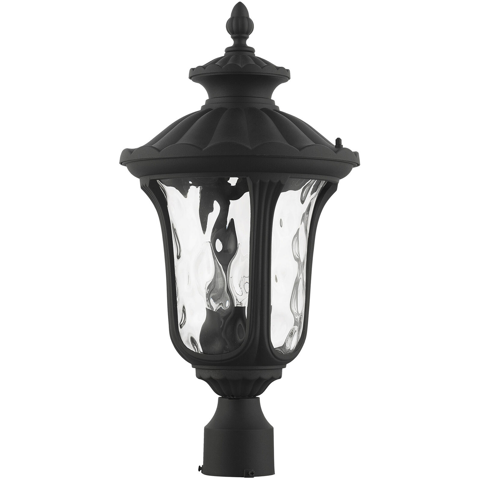 Oxford 3 Light 22 inch Textured Black Outdoor Post Top Lantern