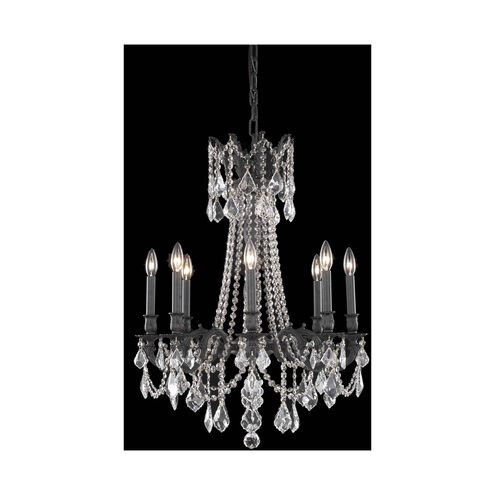 Rosalia 8 Light 24 inch Dark Bronze Dining Chandelier Ceiling Light in Golden Teak, Royal Cut