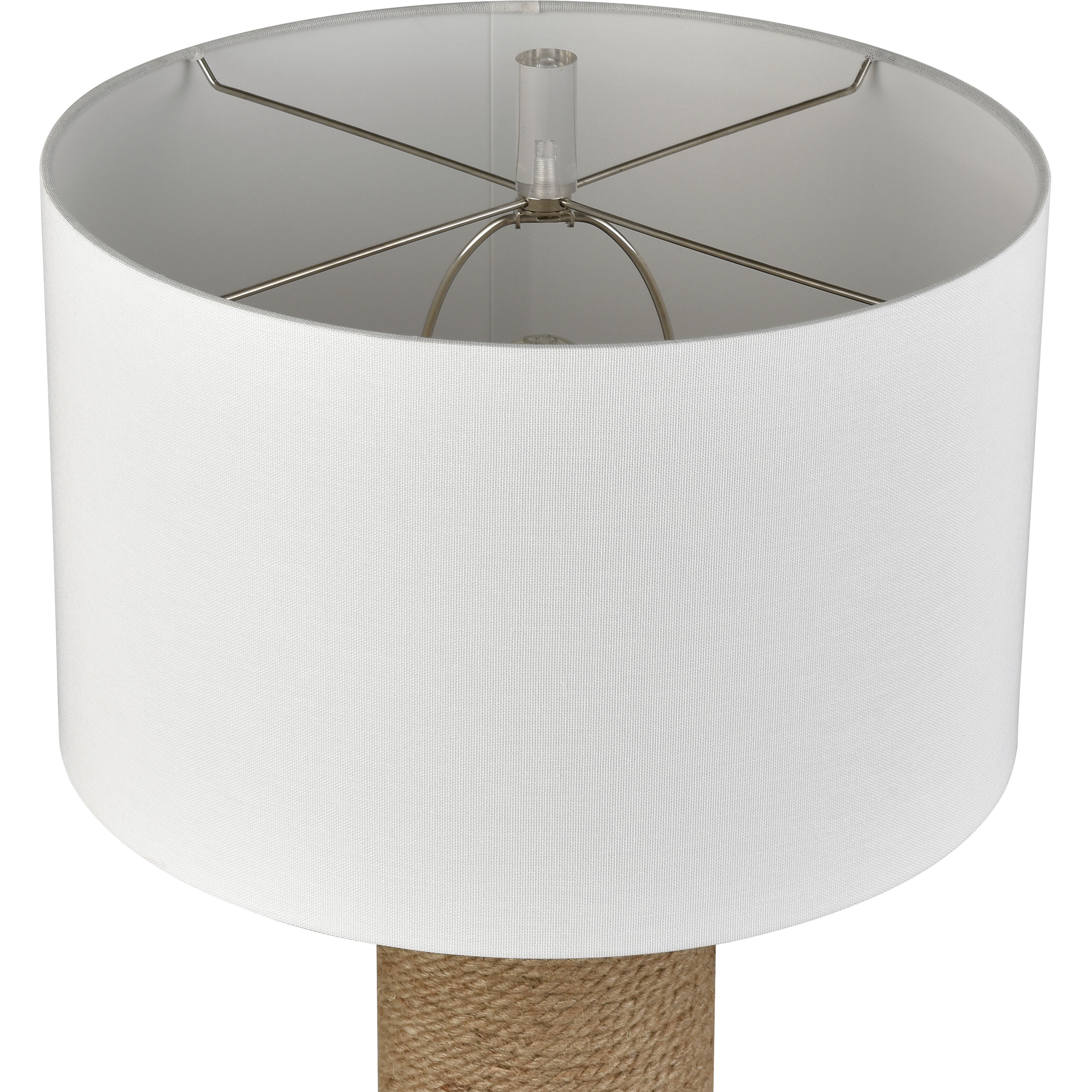 Sherman 27.5 inch 150 watt Natural with Clear Table Lamp Portable Light