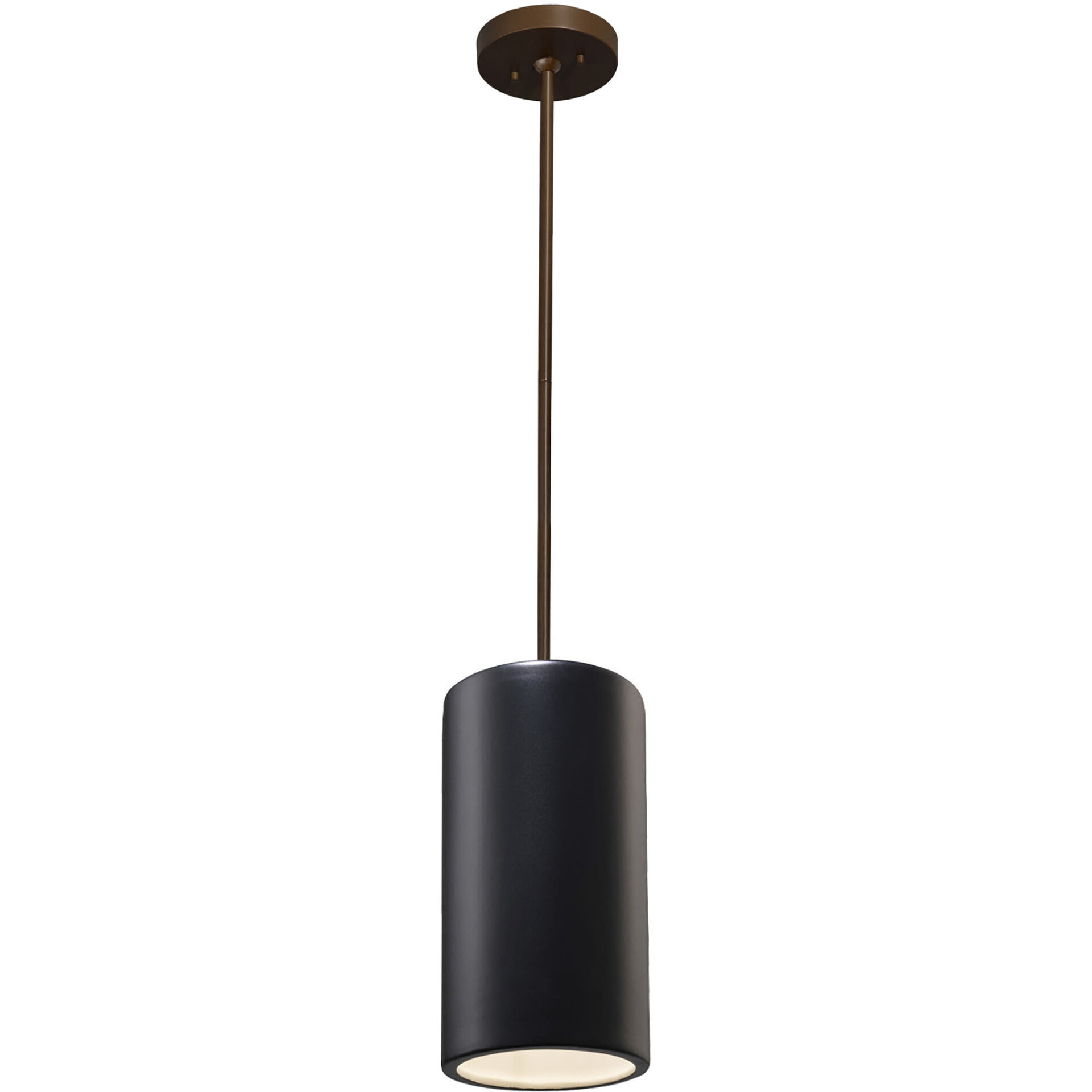 Radiance Collection LED 7 inch Carbon Matte Black with Matte Black Pendant Ceiling Light