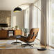 Luna Bella 92 inch 9 watt Weathered Brass and Black Arc Floor Lamp Portable Light