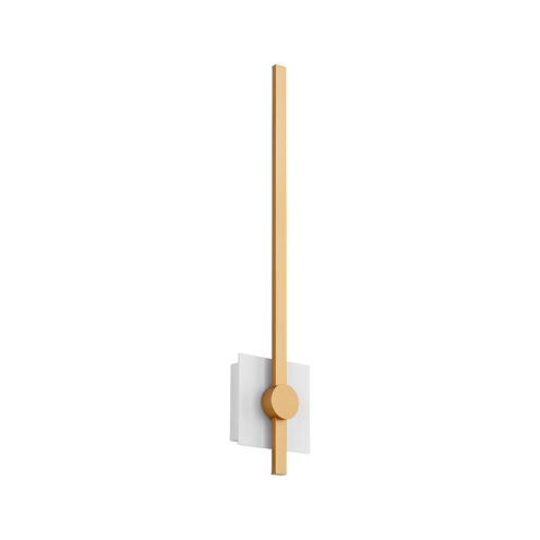 Zora 1 Light 21 inch White/Industrial Brass Sconce Wall Light