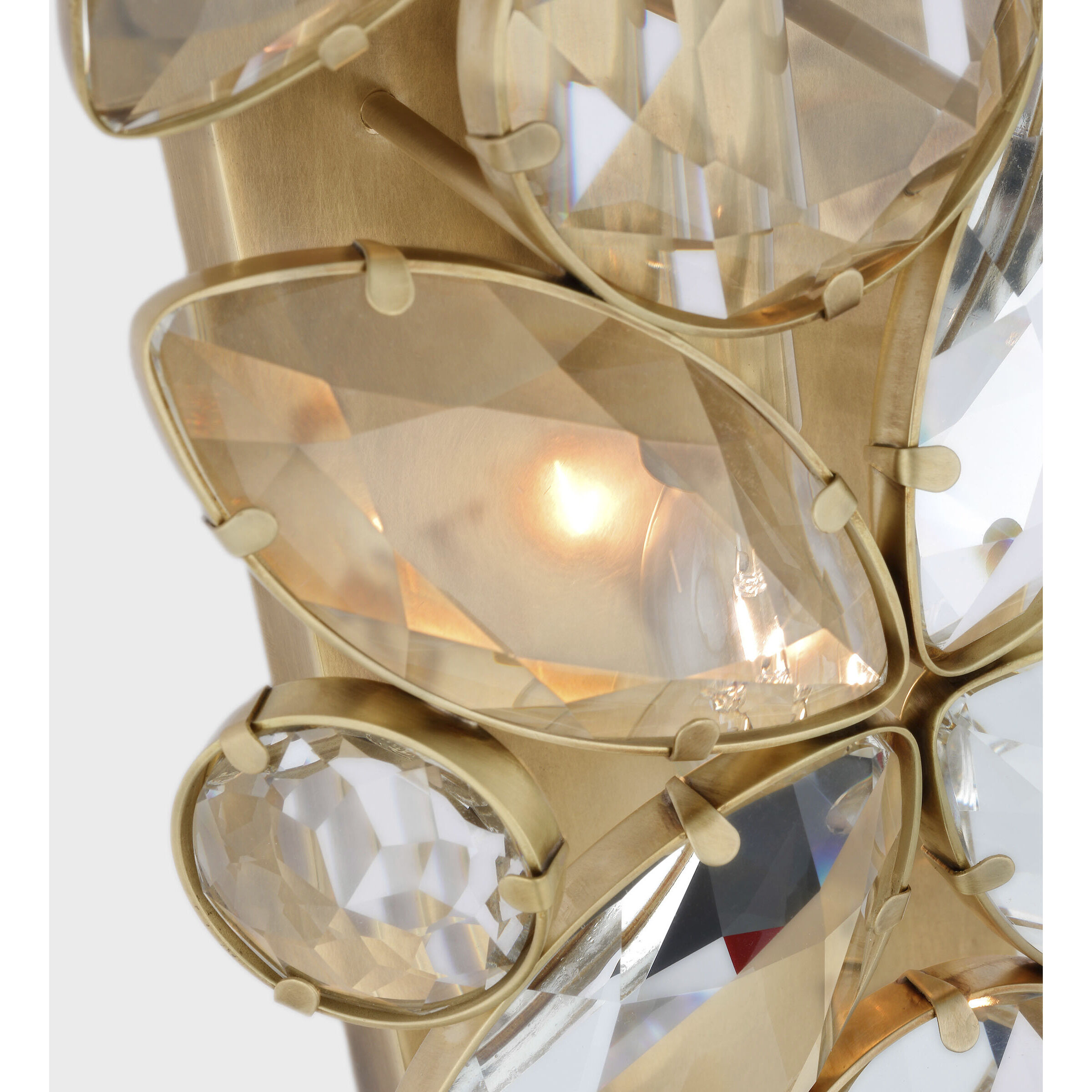 kate spade new york Lloyd Sconce Wall Light in Soft Brass, Clear Glass