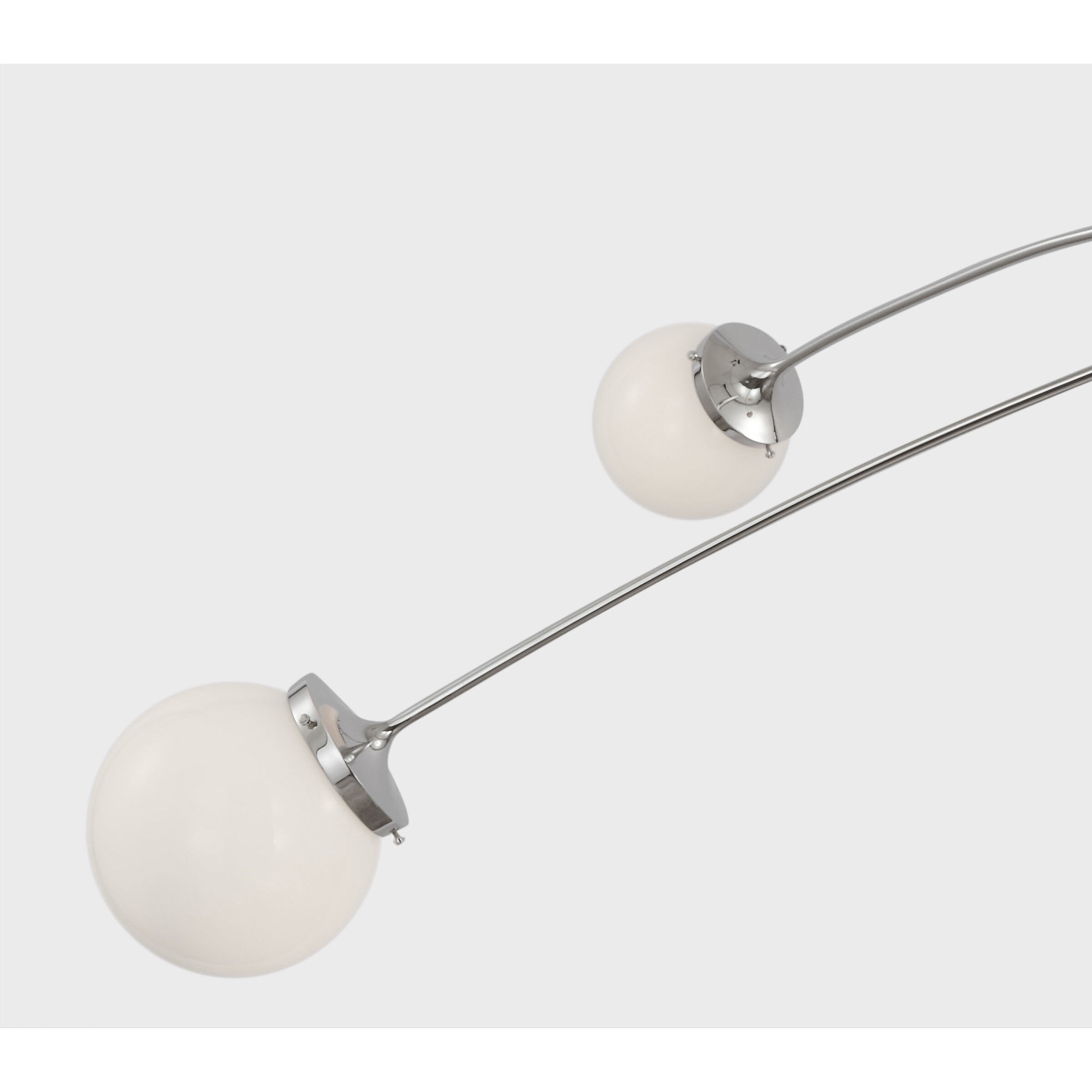 kate spade new york Prescott LED 62.25 inch Polished Nickel Linear Chandelier Ceiling Light in White Glass