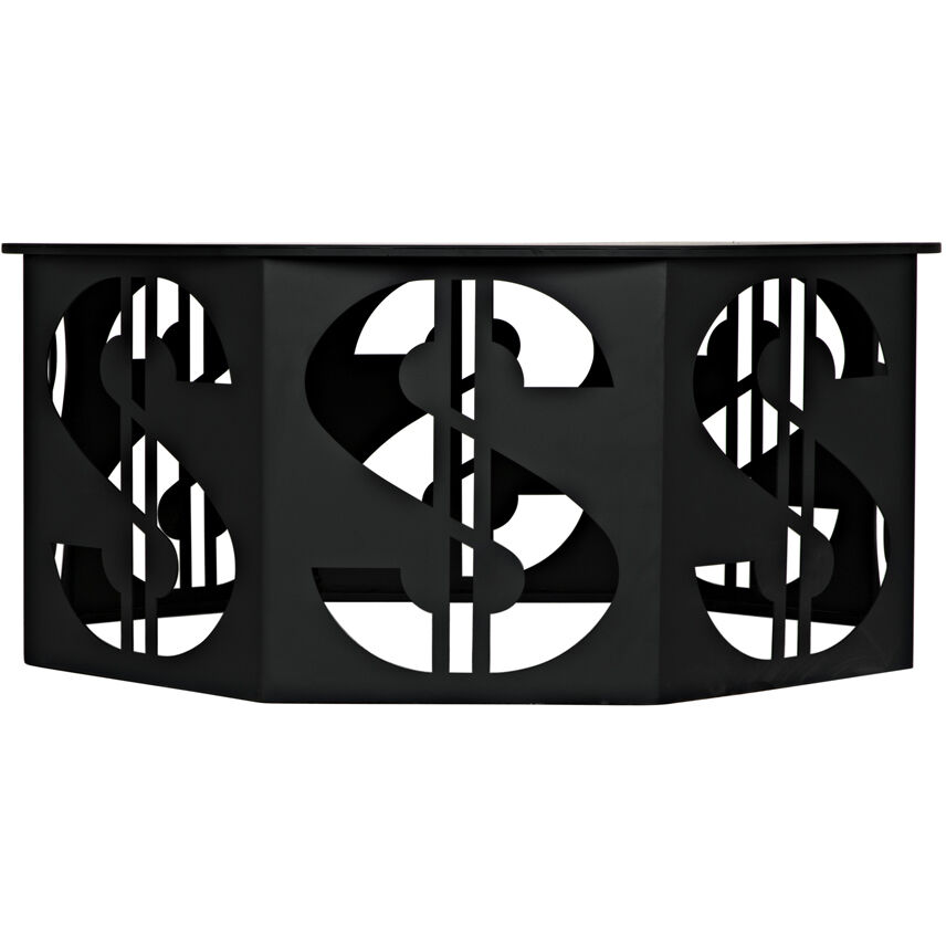 Dollar 39 X 39 inch Matte Black Coffee Table