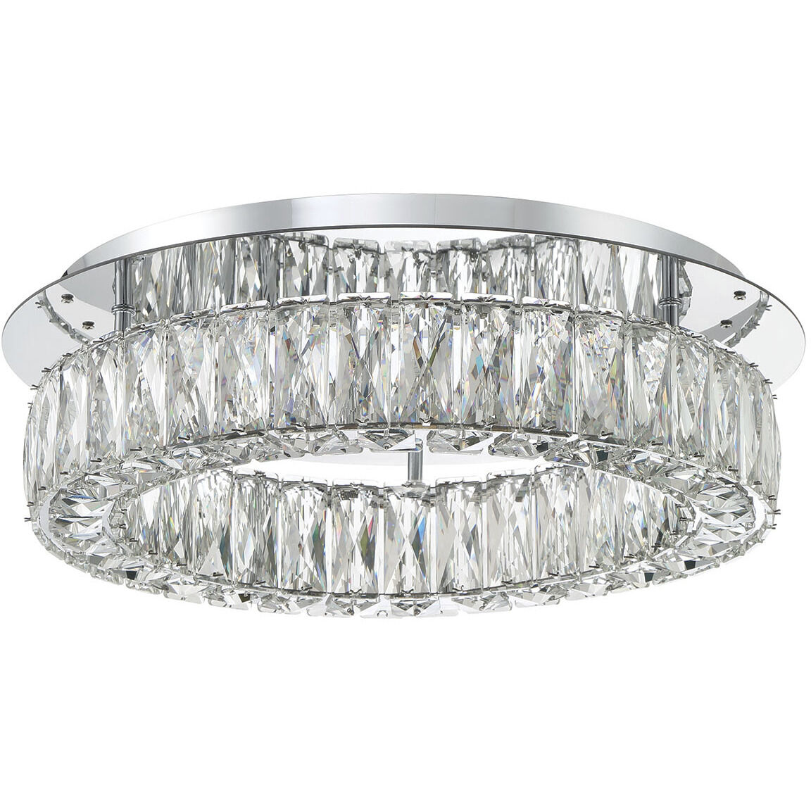 Dickinson 1 Light 18 inch Chrome Flush Ceiling Light