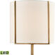 Trussed 25 inch 60.00 watt White with Aged Brass Buffet Lamp Portable Light