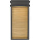 Clyne LED 15 inch Sand Coal Black and Legacy Brass Outdoor Wall Sconce