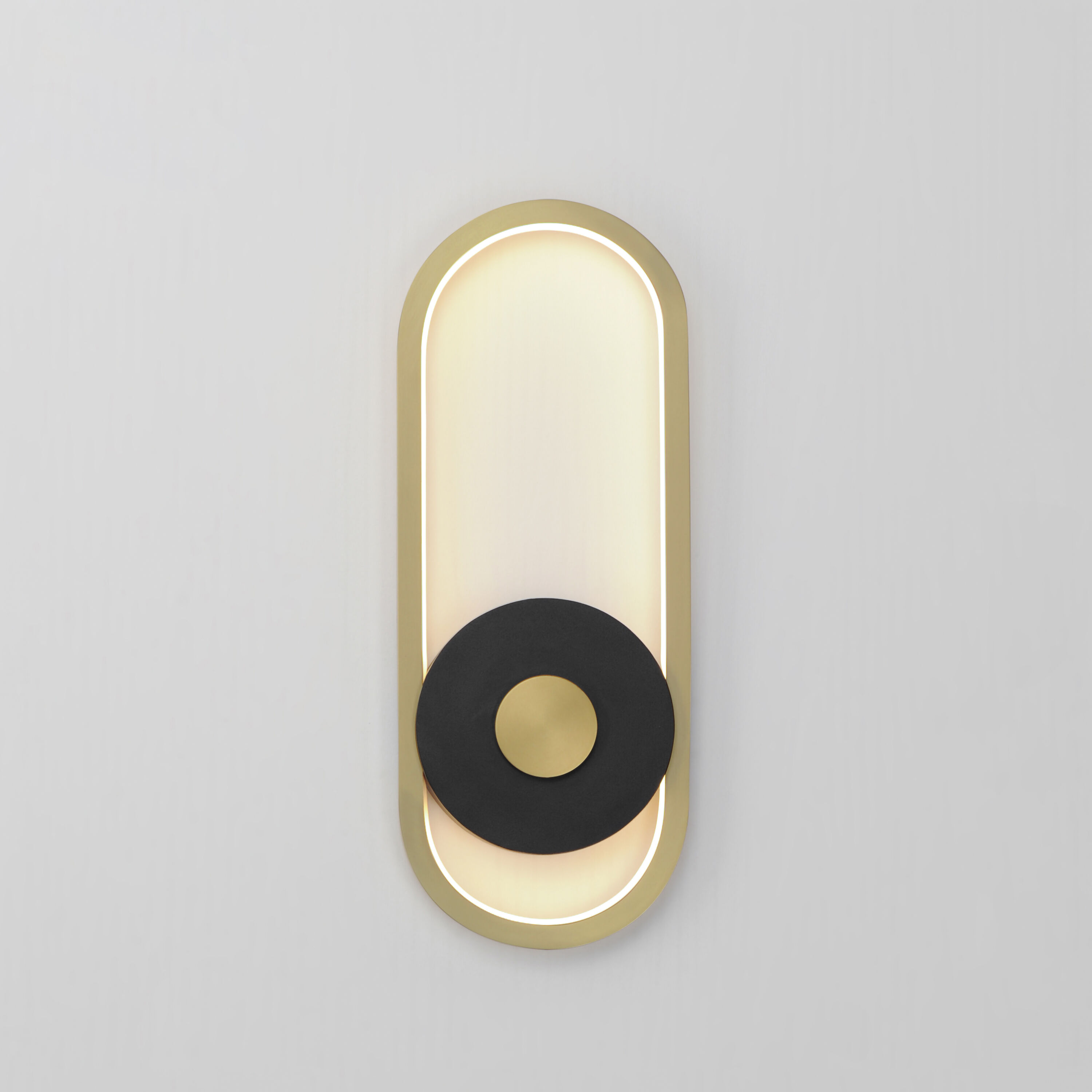 Gravity LED 15.5 inch Black and Gold Outdoor Wall Sconce