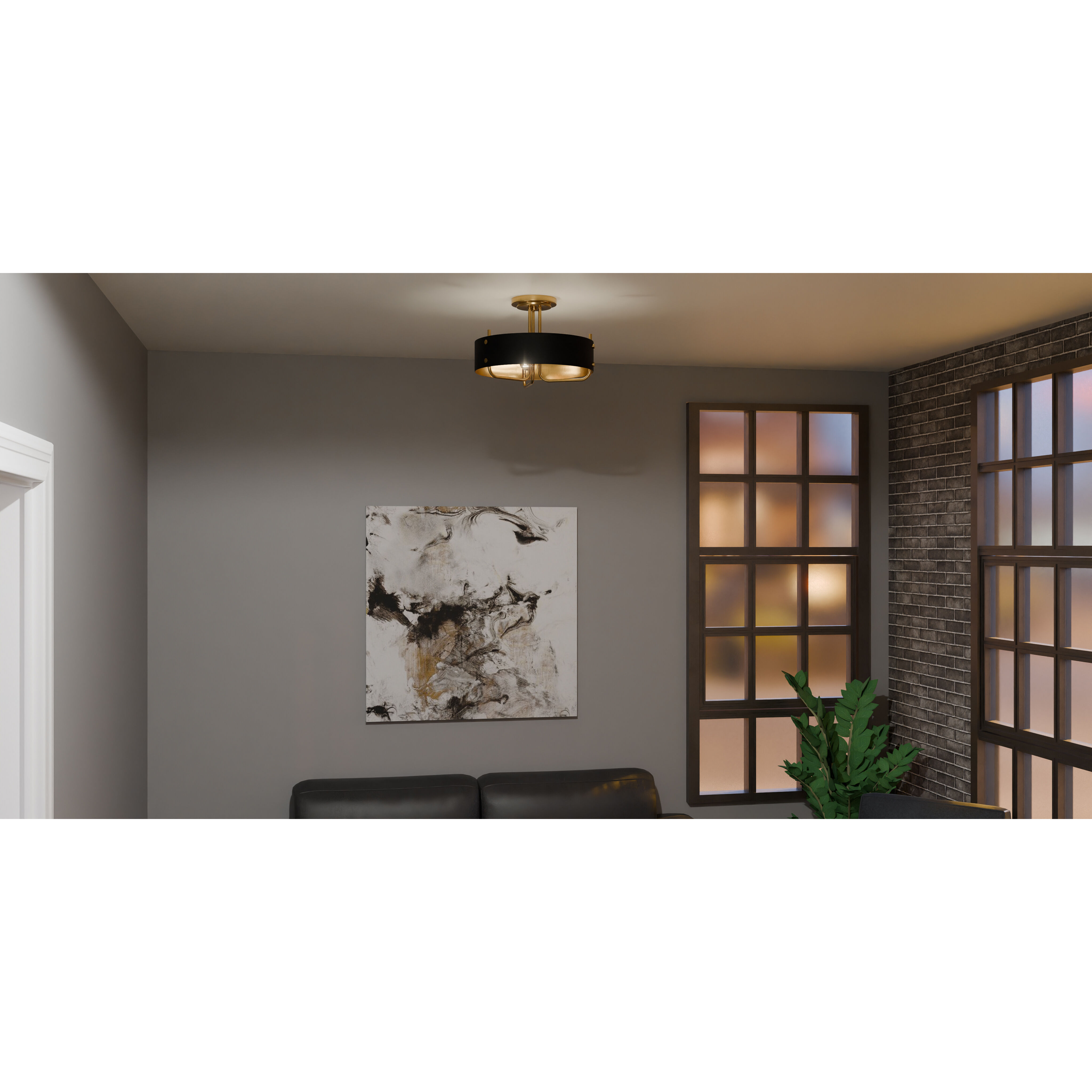 Quoizel MAD1717AB Madden 3 Light 17 inch Aged Brass Semi
