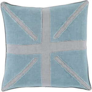 Manchester 22 inch Aqua, Medium Gray Pillow Kit