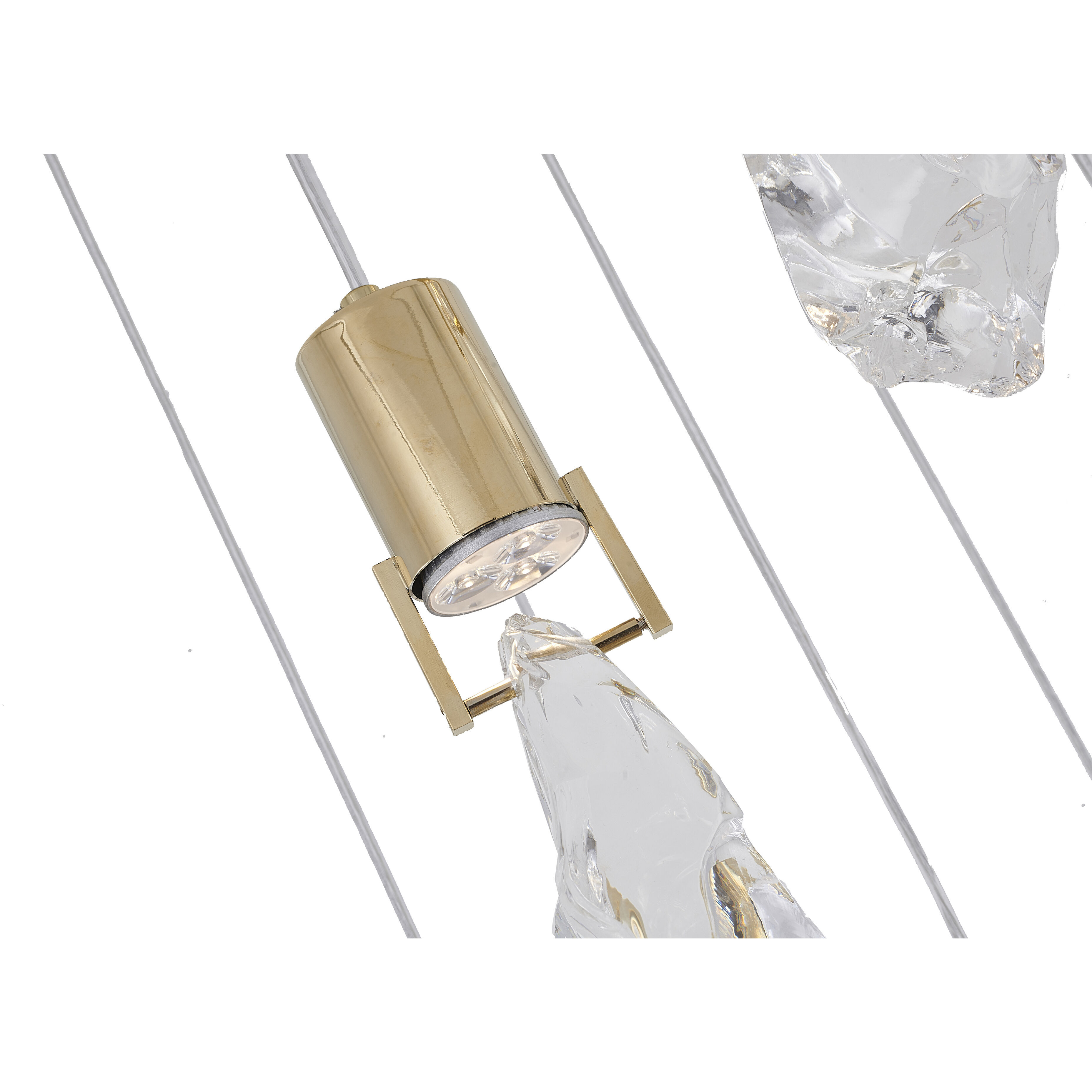 Canada 7 Light 16 inch Brushed Gold Chandelier Ceiling Light