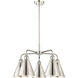 Ballston Cone 5 Light 26 inch Polished Nickel Chandelier Ceiling Light