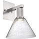 Port Nine Wall Sconce Wall Light in Brushed Steel, Seeded