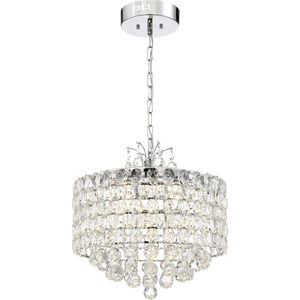 Belle LED 20 inch Chrome with Crystal Pendant Ceiling Light